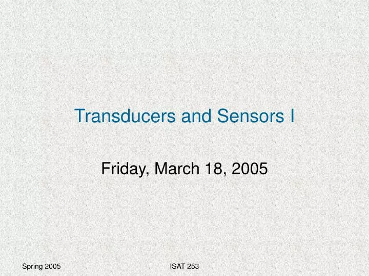 transducers and sensors i