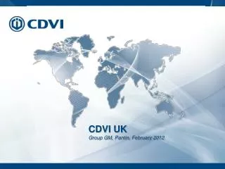 CDVI UK Group GM, Pantin, February 2012