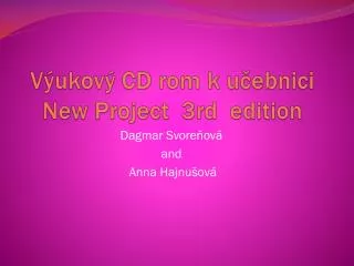 v ukov cd rom k u ebnici new project 3rd edition