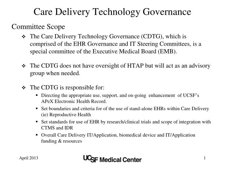 care delivery technology governance