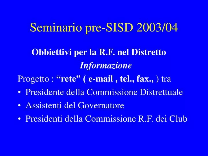 seminario pre sisd 2003 04