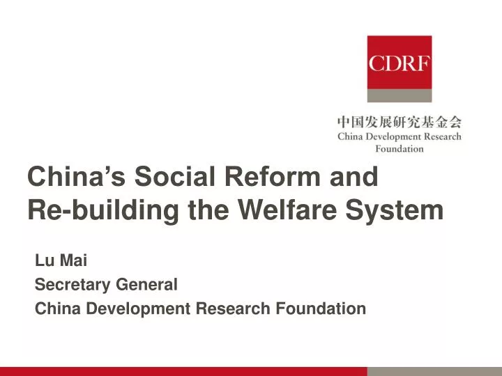 china s social reform and re building the welfare system