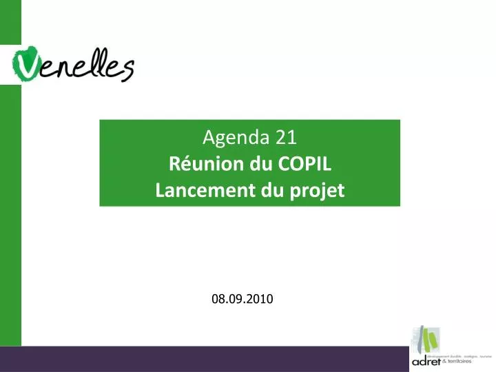 agenda 21 r union du copil lancement du projet