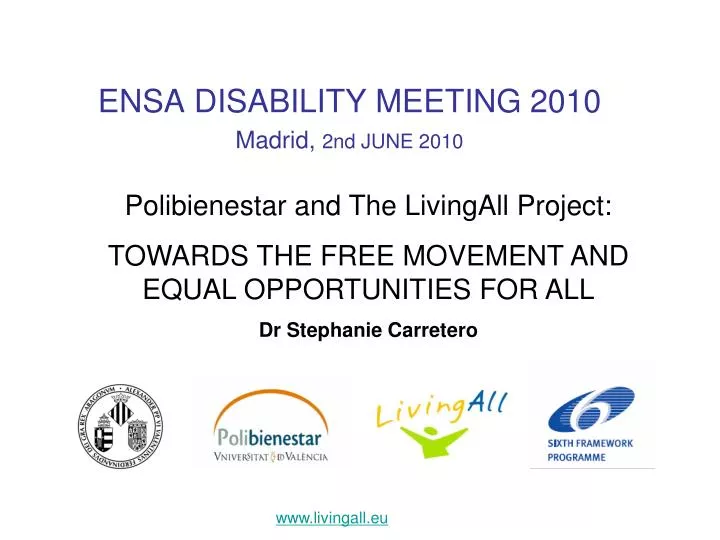 ensa disability meeting 2010 madrid 2nd june 2010