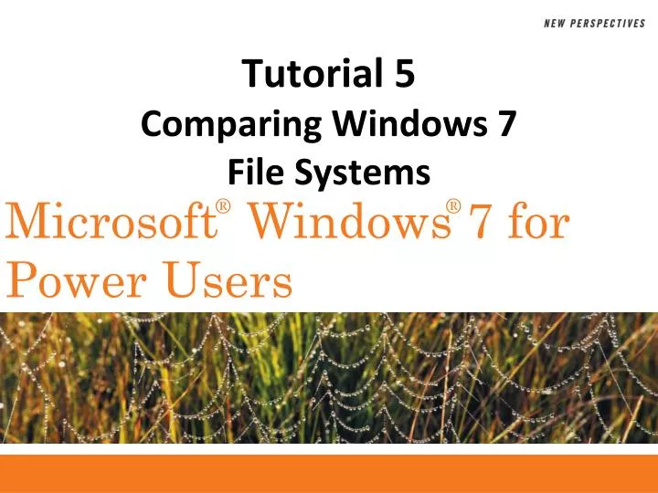 tutorial 5 comparing windows 7 file systems