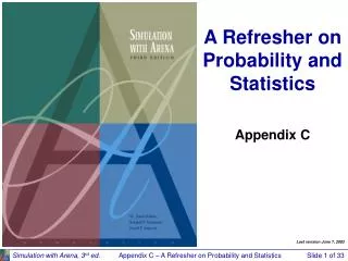 A Refresher on Probability and Statistics