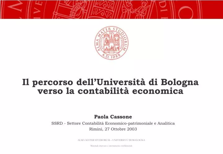 il percorso dell universit di bologna verso la contabilit economica