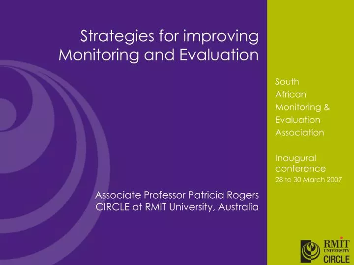 strategies for improving monitoring and evaluation