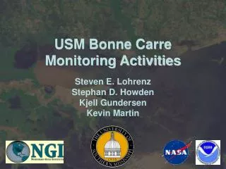 USM Bonne Carre Monitoring Activities