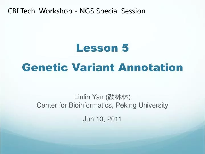lesson 5 genetic variant annotation