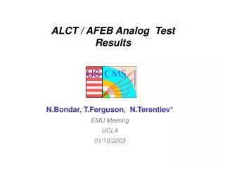 ALCT / AFEB Analog Test Results