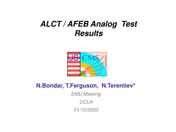 alct afeb analog test results