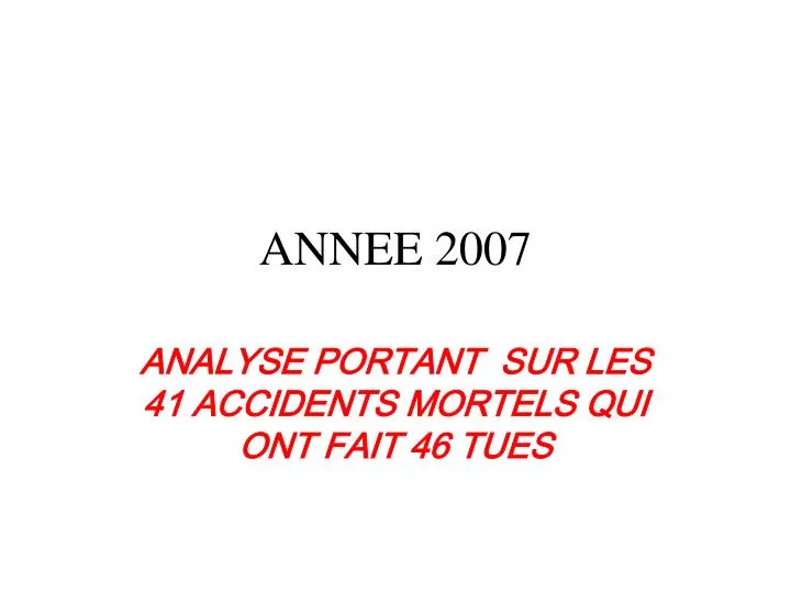 annee 2007