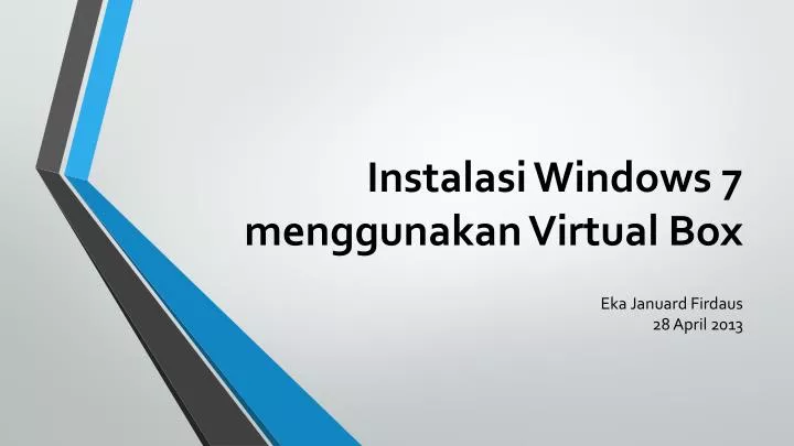 instalasi windows 7 menggunakan virtual box