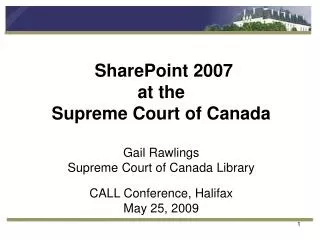 SharePoint 2007 at the SCC