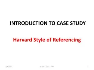 INTRODUCTION TO CASE STUDY
