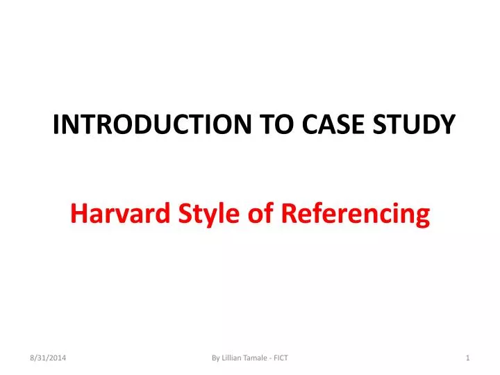 introduction to case study