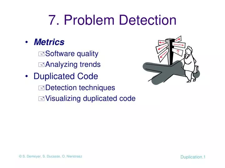 7 problem detection