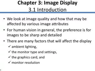 Chapter 3: Image Display 3.1 Introduction