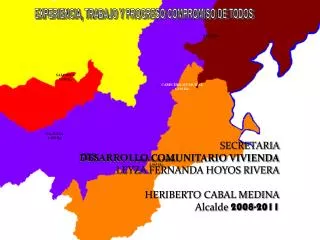 SECRETARIA DESARROLLO COMUNITARIO VIVIENDA LEYZA FERNANDA HOYOS RIVERA HERIBERTO CABAL MEDINA