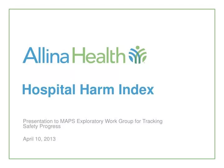hospital harm index