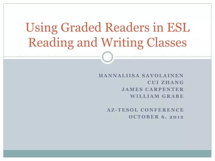 using graded readers in esl reading and writing classes