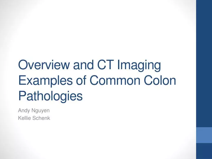 overview and ct imaging examples of common colon pathologies
