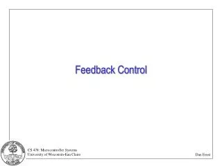 Feedback Control