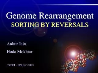 Genome Rearrangement SORTING BY REVERSALS