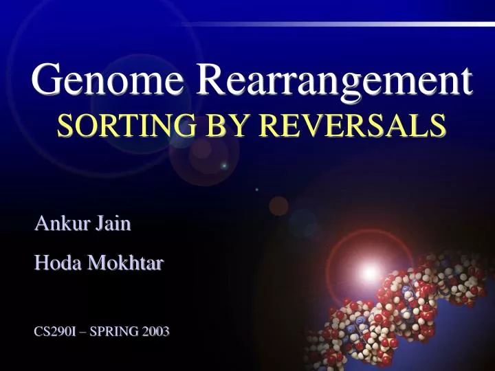 genome rearrangement sorting by reversals