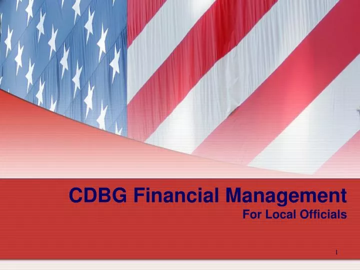 cdbg financial management for local officials