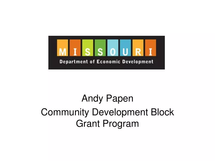 andy papen community development block grant program