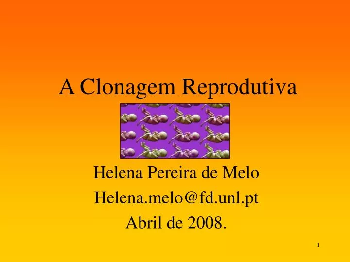 a clonagem reprodutiva