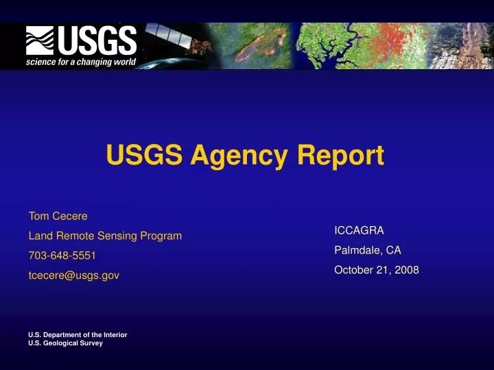 usgs agency report