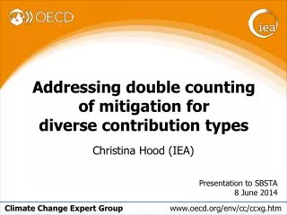 Addressing double counting of mitigation for diverse contribution types