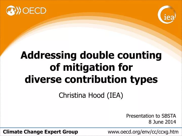 addressing double counting of mitigation for diverse contribution types