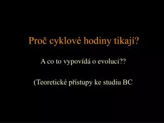 pro cyklov hodiny tikaj