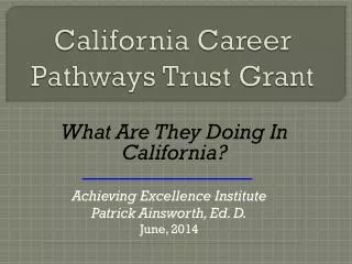 california career pathways trust grant