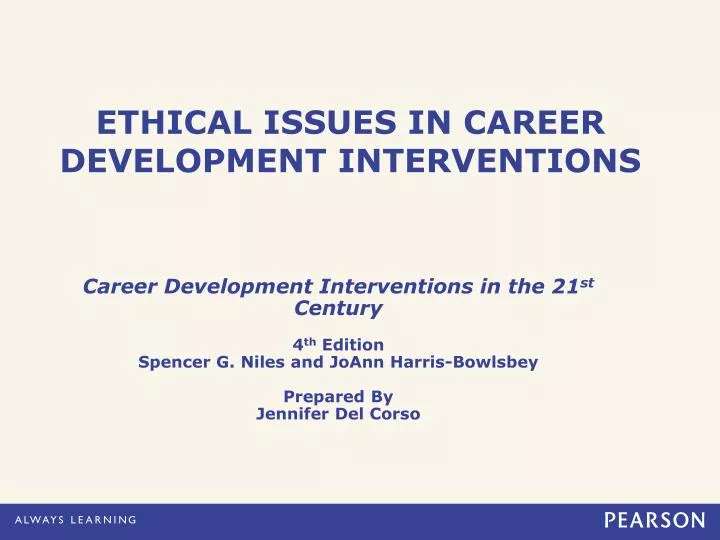 ethical issues in career development interventions
