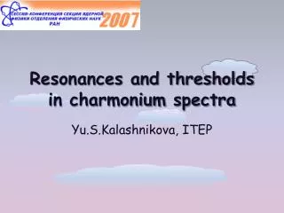 Resonances and thresholds in charmonium spectra