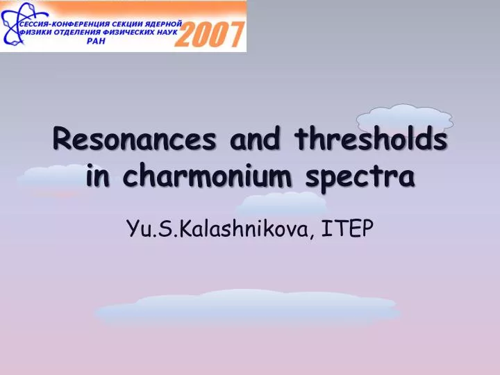 resonances and thresholds in charmonium spectra