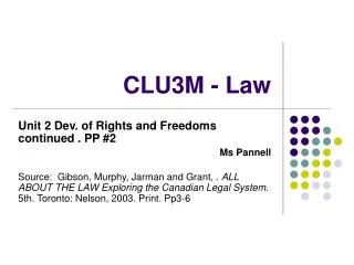CLU3M - Law