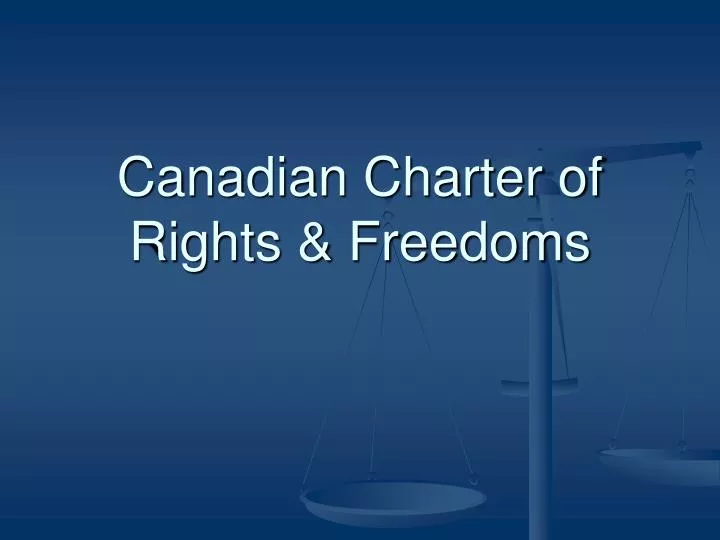 canadian charter of rights freedoms