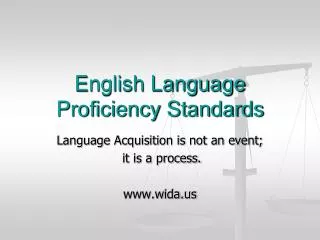 English Language Proficiency Standards