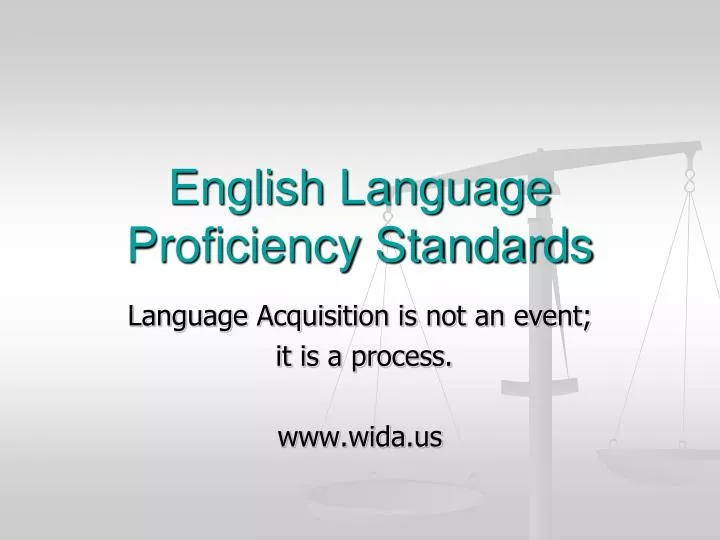 english language proficiency standards
