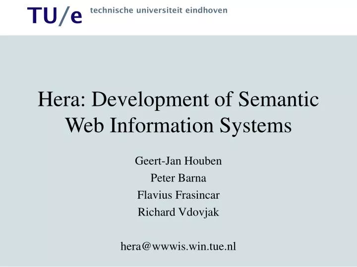hera development of semantic web information systems