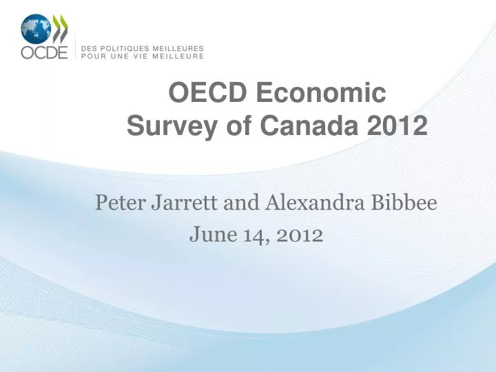 oecd economic survey of canada 2012