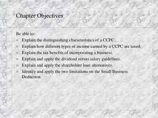 Chapter Objectives