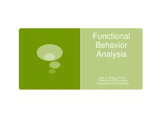 Functional Behavior Analysis