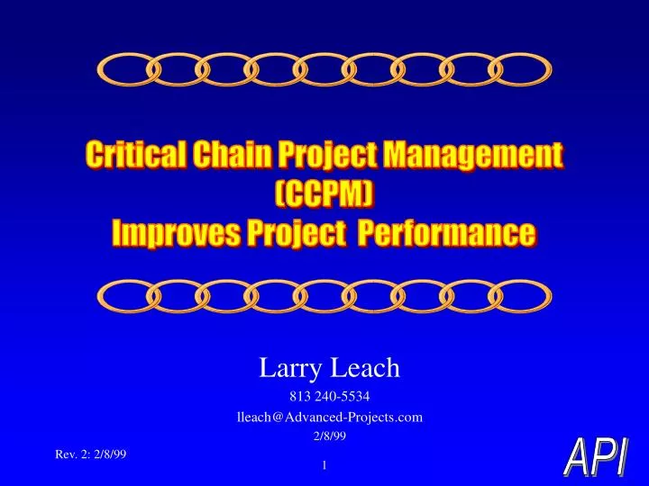 larry leach 813 240 5534 lleach@advanced projects com 2 8 99